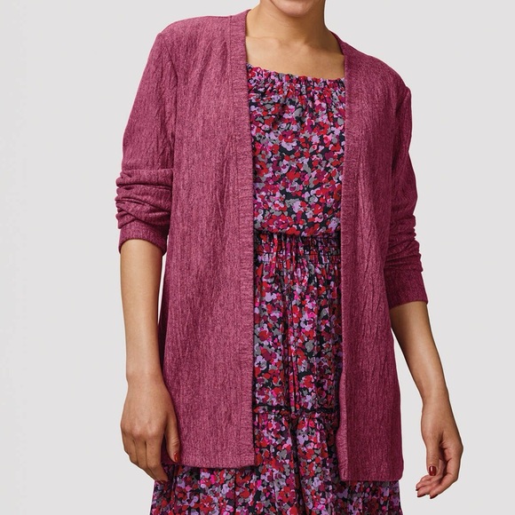 Textured Open Front Cardigan - Picture 3 of 9